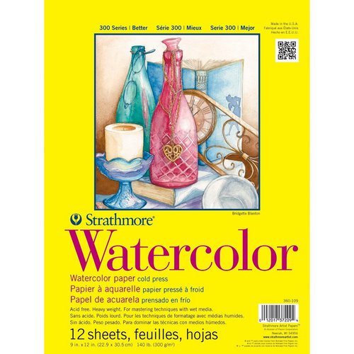 Strathmore - 9 x 12 Watercolor Paper Pad - 12 Sheets