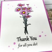 Crackerbox Stamps Clean and Simple Thank You Card