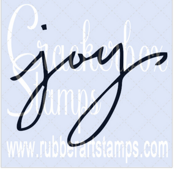 Crackerbox Stamps - Joy Written