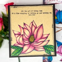 PaperArtsy Tracy Scott Colored Pencil Flower